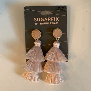 Sugarfix by Baublebar pink tassel earrings. NWT